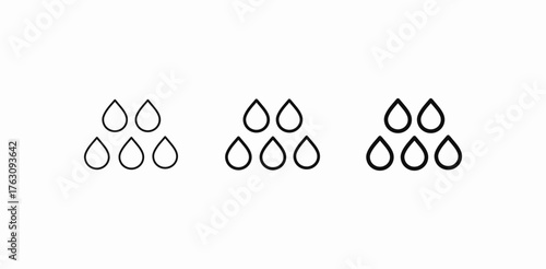 heavy rain drops icon sign vector