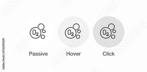 oxygen bubbles respiration icon sign vector