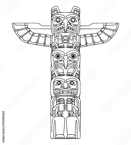 Native Totem Pole Carving