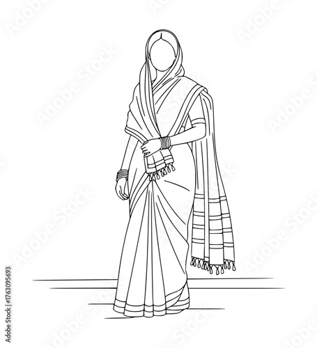 Sari Draping Scene