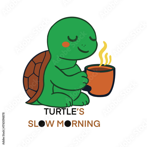 U Cute turtle’s slow morning everyday