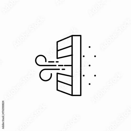 air purifier filter icon sign vector