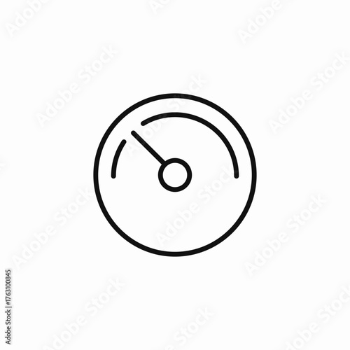 analog gauge meter icon sign vector