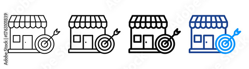 Niche Market Icon Different Style Outline Collection Set