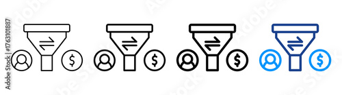 Lead Conversion Icon Different Style Outline Collection Set