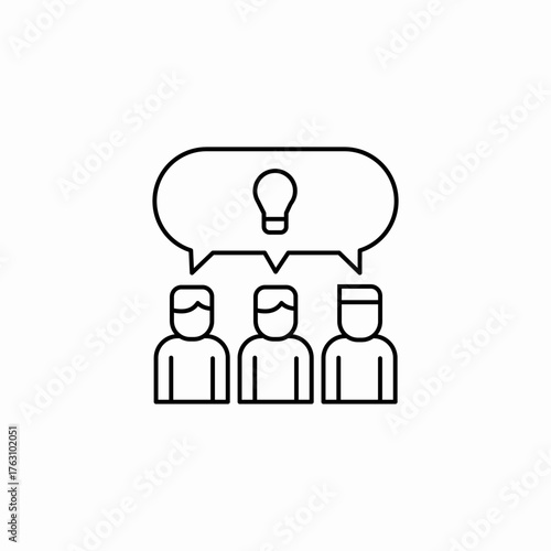 group idea brainstorm icon sign vector