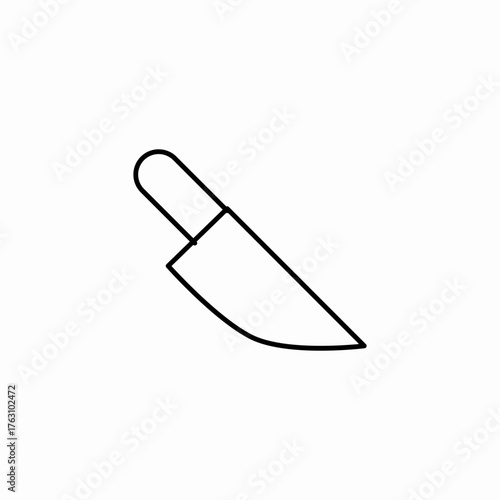 kitchen utility knife icon sign vector
