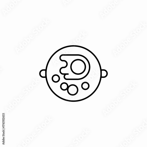 meteorite impact crater icon sign vector