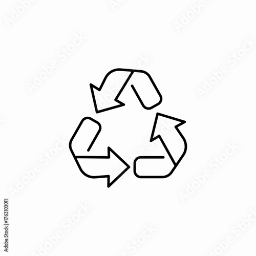 recycle symbol arrows icon sign vector