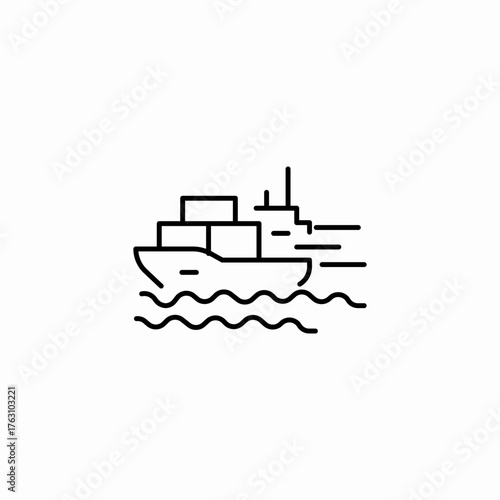 ship cargo transit icon sign vector
