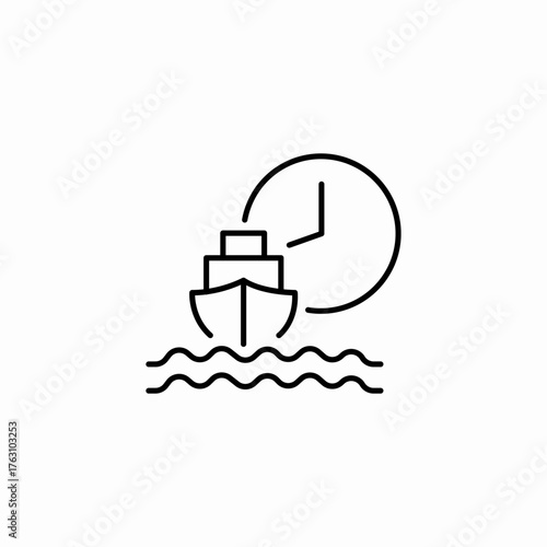 ship eta schedule icon sign vector