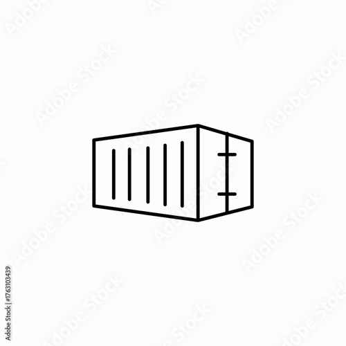 shipping freight container icon sign vector