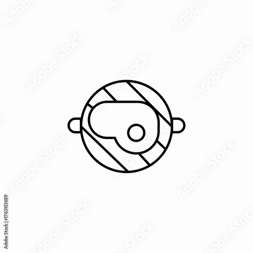 steak grill pan icon sign vector