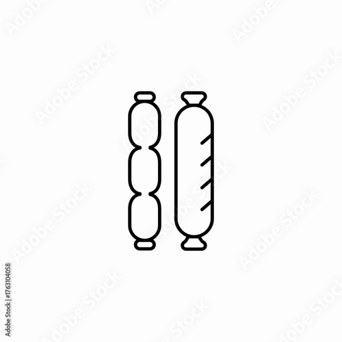 two sausage links icon sign vector