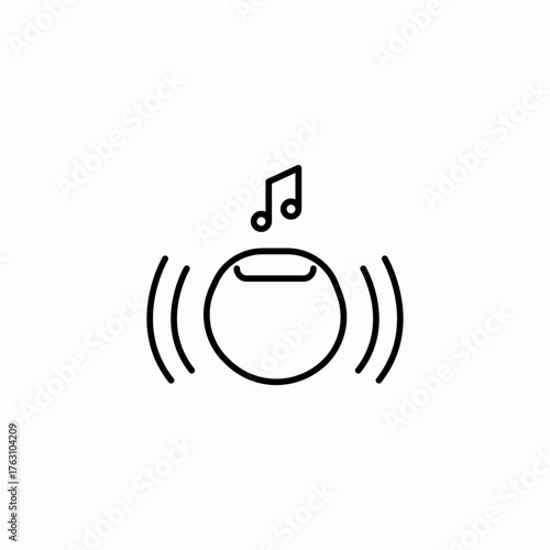 wireless speaker playing icon sign vector