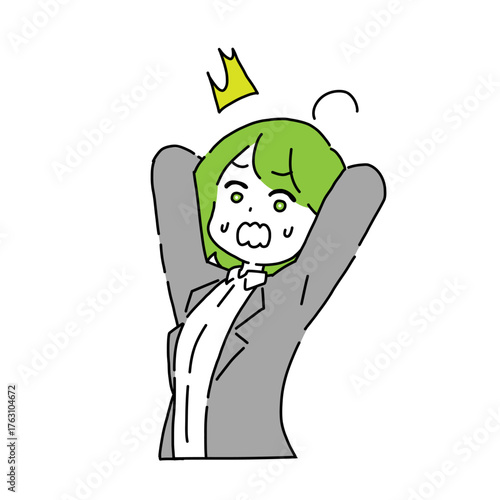 ショックを受ける女性