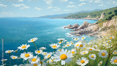 flowers on the coast