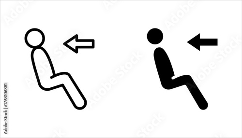 Simple icon set of car air conditioning, Car AC control line icon. Climate control functions symbol. vector illustration on white background