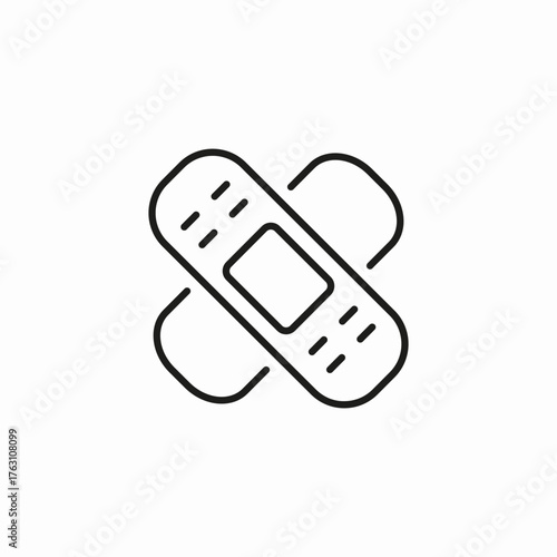 adhesive bandage cross icon sign vector