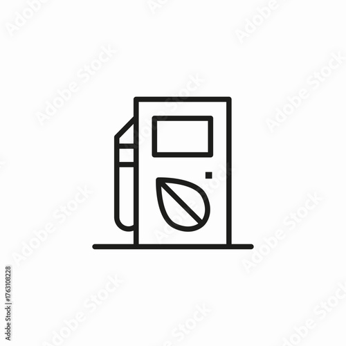 bio fuel pump station icon sign vector