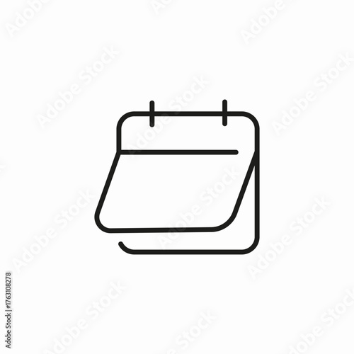 blank tear-off calendar icon sign vector