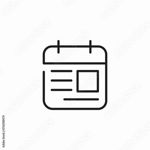 calendar with news icon sign vector