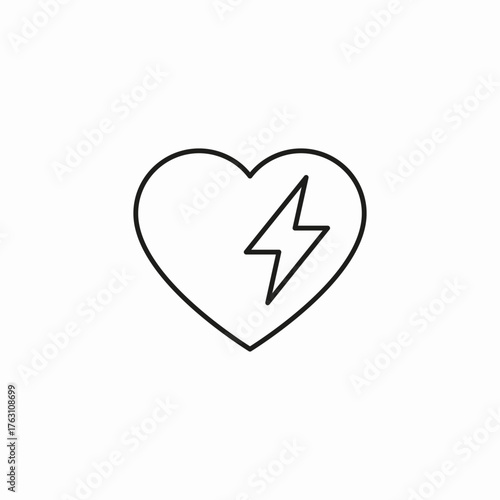 cardiac arrest shock icon sign vector