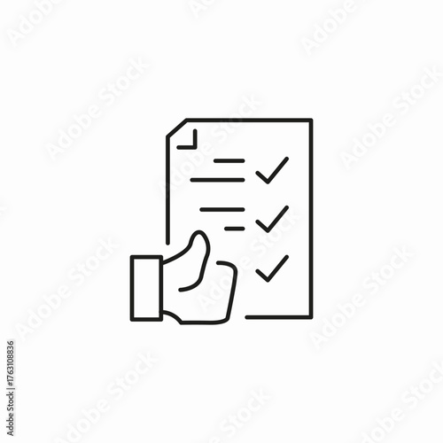 document approved good icon sign vector
