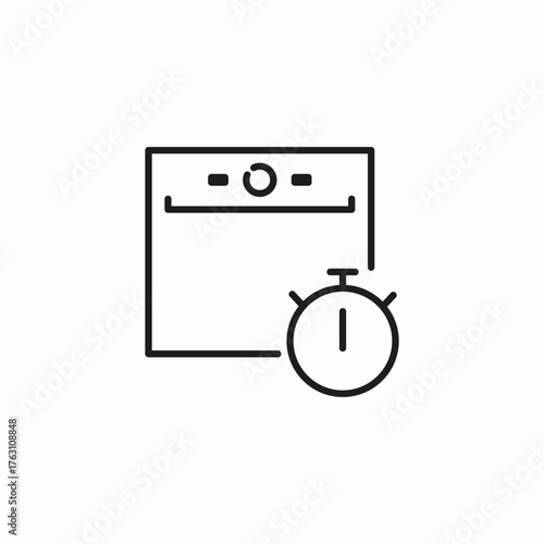 dishwasher timer appliance icon sign vector