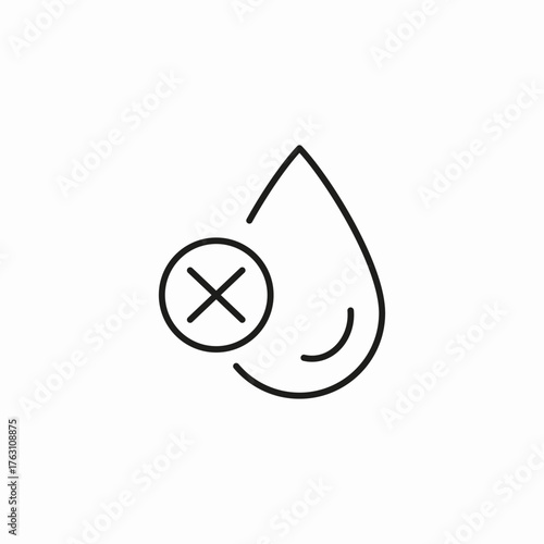 drop no entry icon sign vector