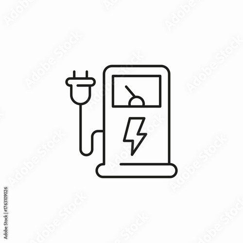 electric fuel pump icon sign vector