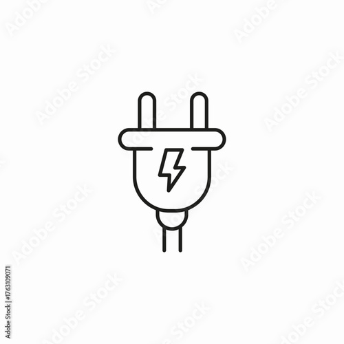 electrical power plug icon sign vector