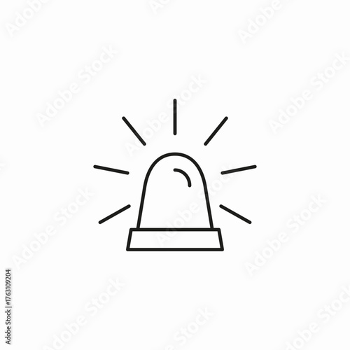 flashing emergency light icon sign vector