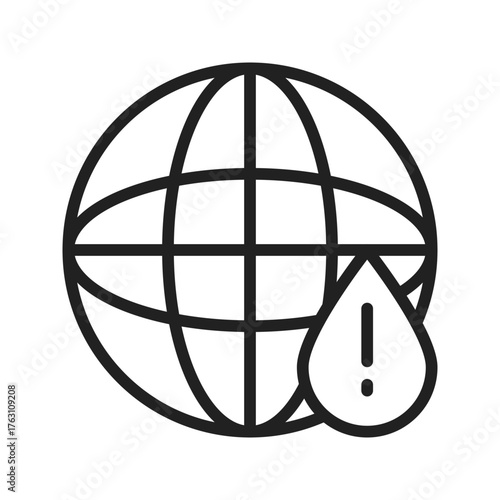 Water Crisis Alert Icon