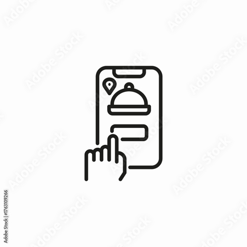 food delivery app icon sign vector