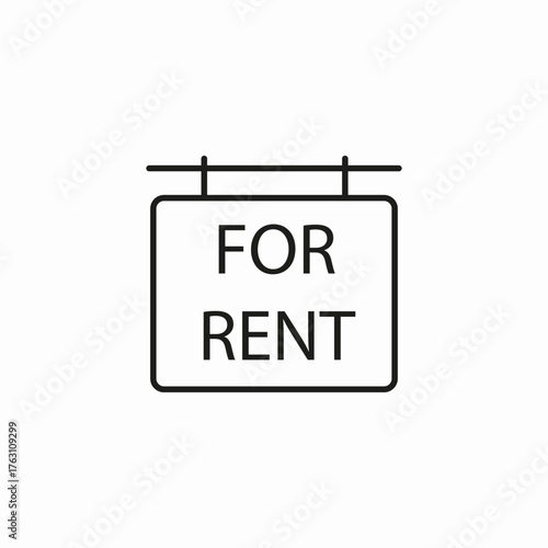 for rent sign icon sign vector