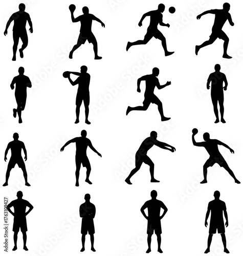 Dynamic silhouettes of athletes playing various sports showcasing energy and athleticism