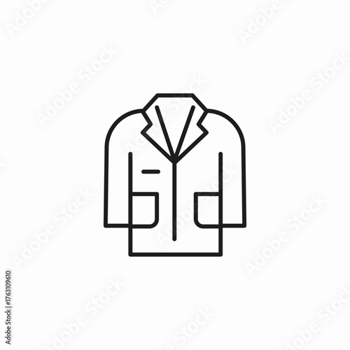 lab doctor coat icon sign vector