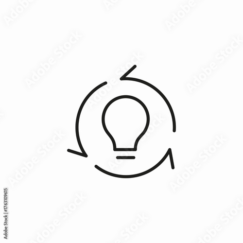 idea recycle arrows icon sign vector