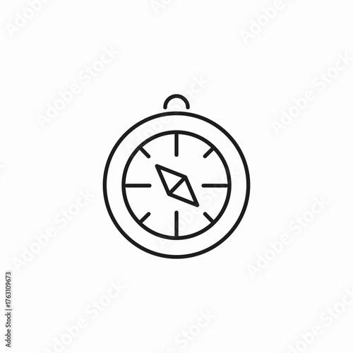 magnetic north compass icon sign vector