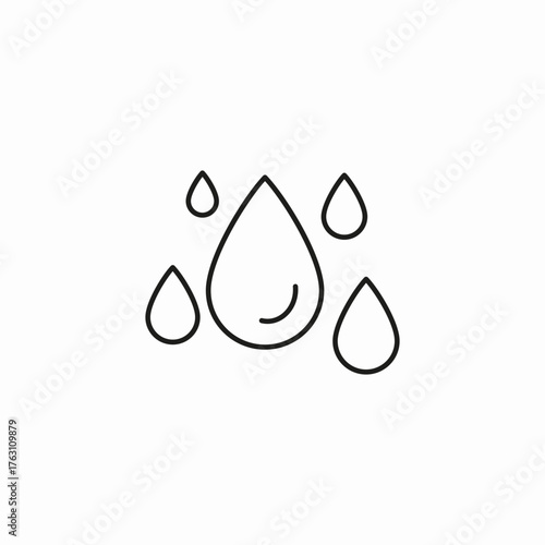 multiple water drops icon sign vector