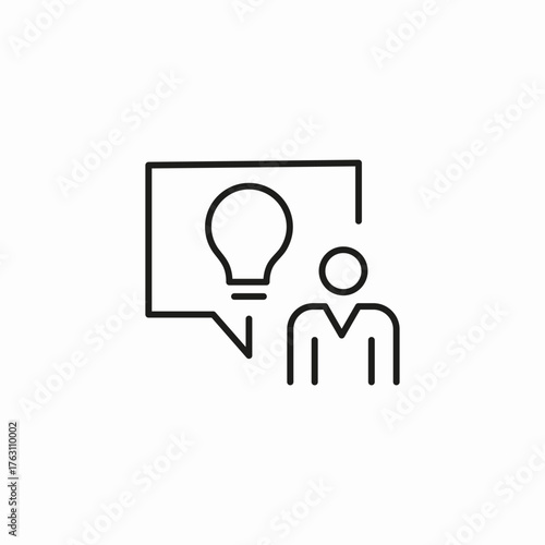 person speaking idea icon sign vector