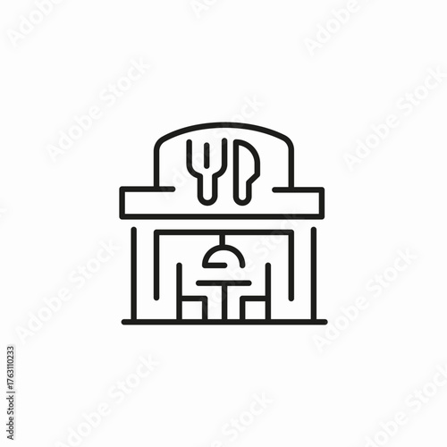 restaurant dining service icon sign vector