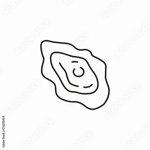 shucked oyster meat icon sign vector