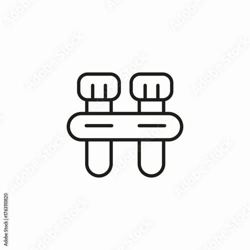 test tubes rack icon sign vector