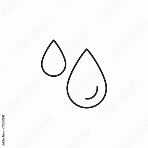 two liquid drops icon sign vector
