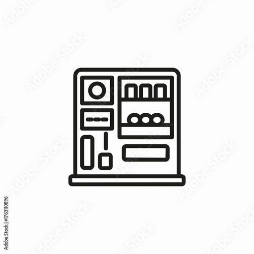 vending machine snack icon sign vector