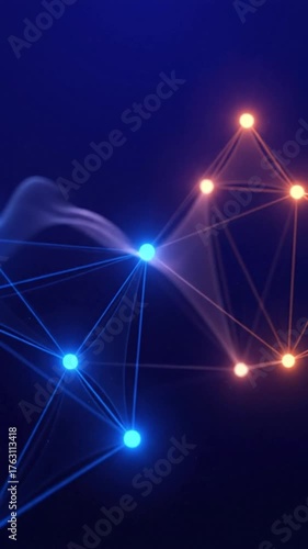 Wallpaper Mural Abstract digital network connecting points data visualization technology Torontodigital.ca