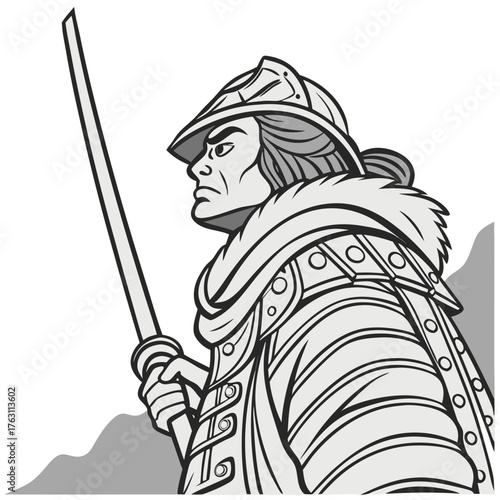 Asahikawa Winter Festival Giant Snow Sculpture Vector Illustration. Perfect for winter tourism posters, cultural holiday graphics