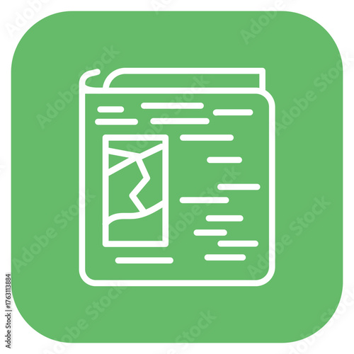 Newspaper icon vector image. Can be used for Morning and Breakfast.